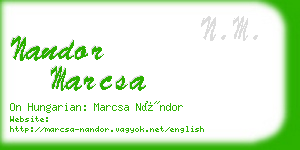 nandor marcsa business card